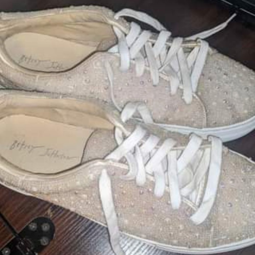 Betsey Johnson- Tennis Shoes. PERFECT FOR WEDDING!